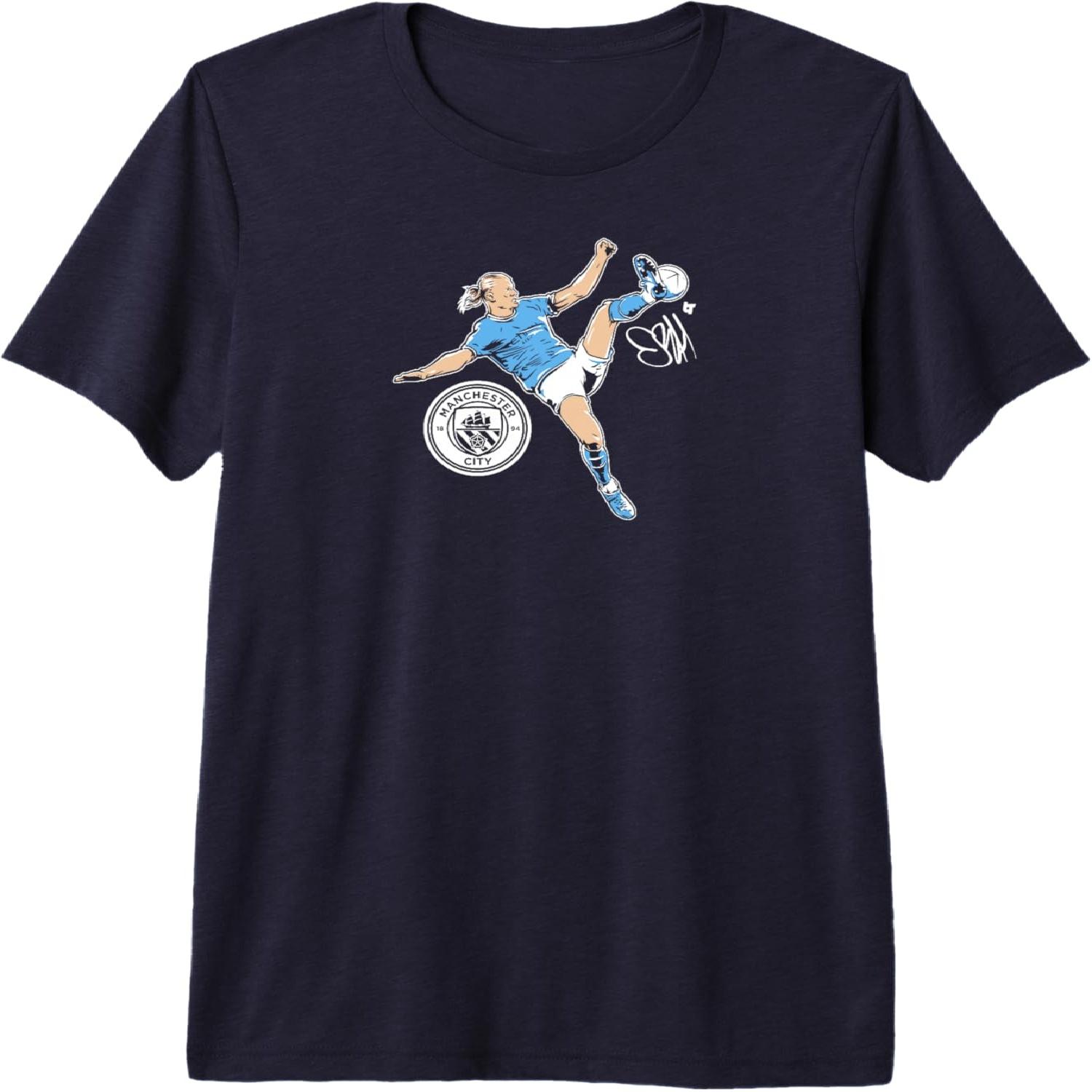 Erling Haaland - The Flying Norwegian - Manchester City Premium Tri-Blend T-Shirt S
