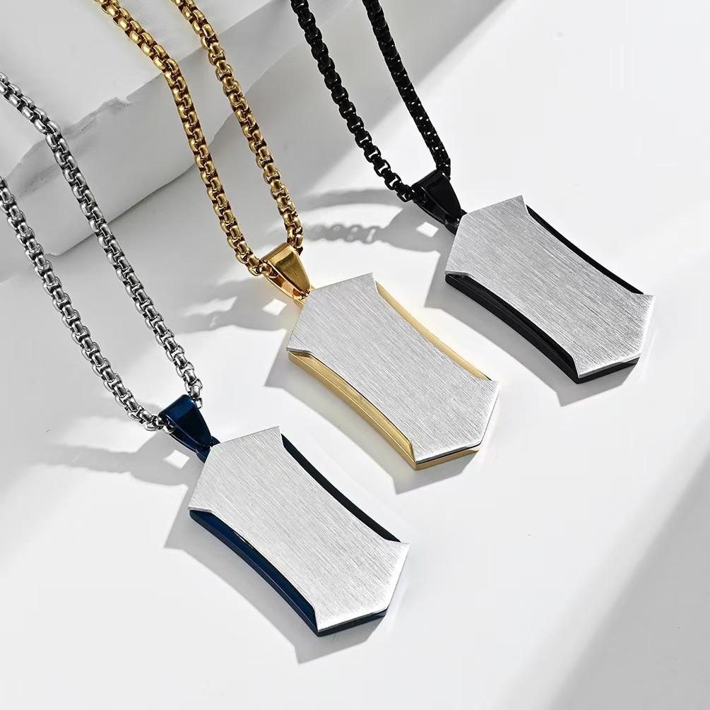 Prismatic Double-layer Men's Jewelry Diy High-end Ins Style Jewelry Pendant Necklace