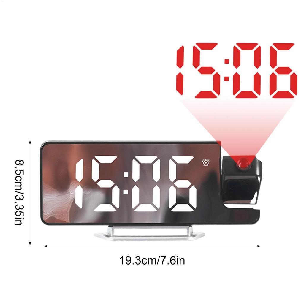 Projection Alarm Clock Multifunction Intelligent Luminous Clock Bedroom Large Screen Digital Clock Celling Projector