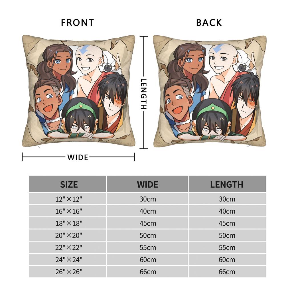 Atla Avatars The Last Airbender Kissenbezüge Vintage Kissenbezug Für Hochzeitsfeier Heimdekoration Quadratischer Kissenbezug