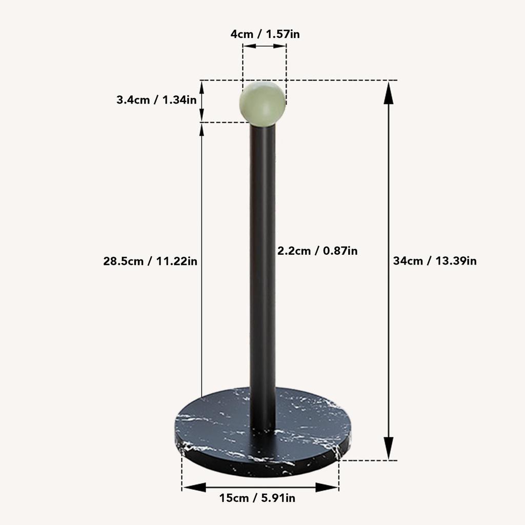 Držák kuchyňských papírových utěrek Železná mramorová základna Stojací na pult pro domácnost