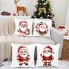 Merry Christmas Santa Claus Pillow Case Christmas Decorate Home Cushion Cover Holiday Pillowcase Xmas Gift for Family Friends
