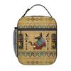 Egyptian Anubis Ornament On Papyrus Insulated Lunch Bag for Women Children Portable Food Boxes Thermal Lunch Box Tote