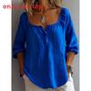 Casual Womens Vneck Long Sleeve T Shirt With Spliced Cotton Blend For Streetwear Style