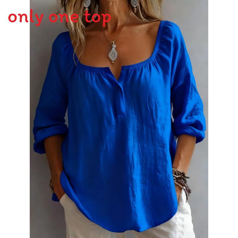 Casual Womens Vneck Long Sleeve T Shirt With Spliced Cotton Blend For Streetwear Style