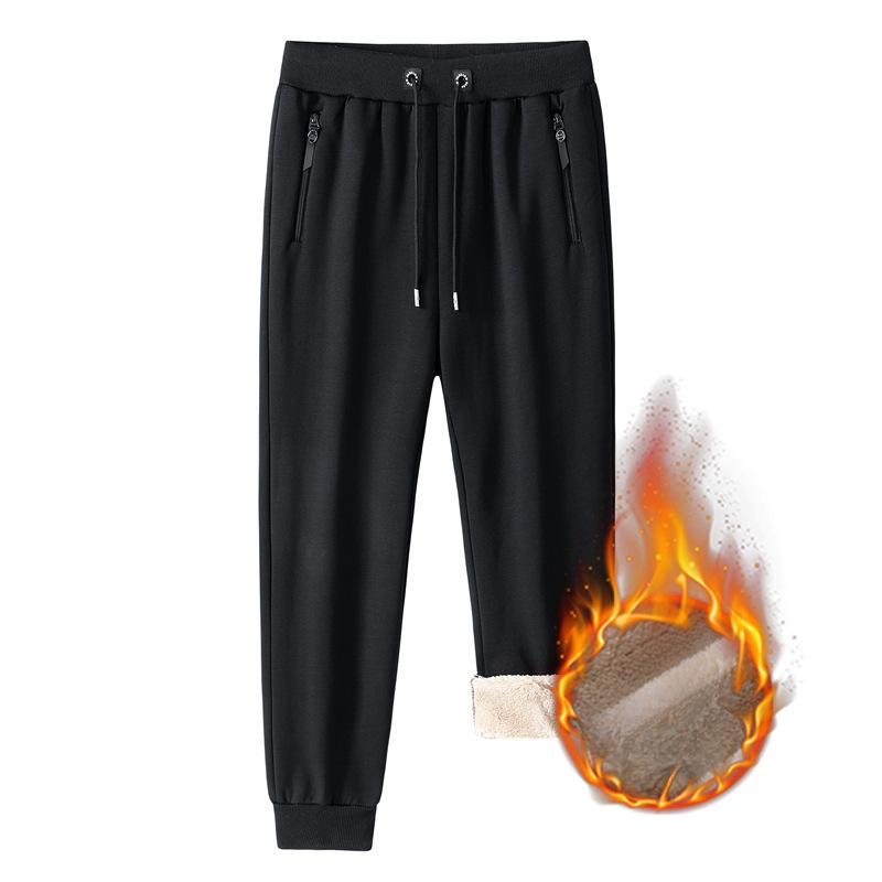 

Плюшевые Плюшевые Утолщенные Зимние Спортивные Брюки с Тремя Полосками для Мужчин Брюки из Овечьего Бархата Теплые и Брюки Мужские Повседневные Хлопковые Брюки 6XL