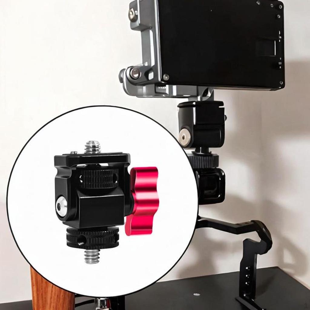 Fluid Head Pan Tilt Monitor Holder Mount Rod Clamp Small Mini Tripod for Mirrorless