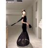 Summer Atmosphere, Beautiful Temperament, Waist and Thin Slanted Shoulder Hip Dress, Children's New Summer Long Dress
