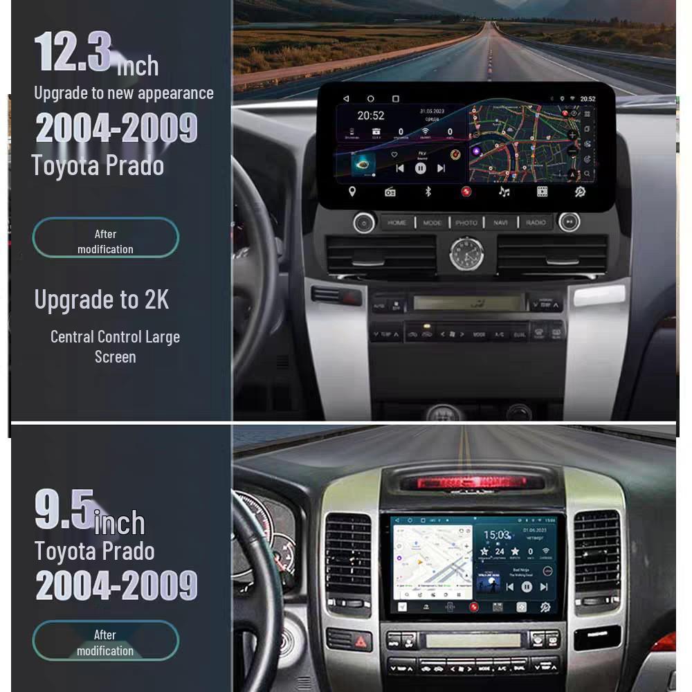 12.3-Inch 360° Navigation System for 04-09 Toyota Prado Land Cruiser