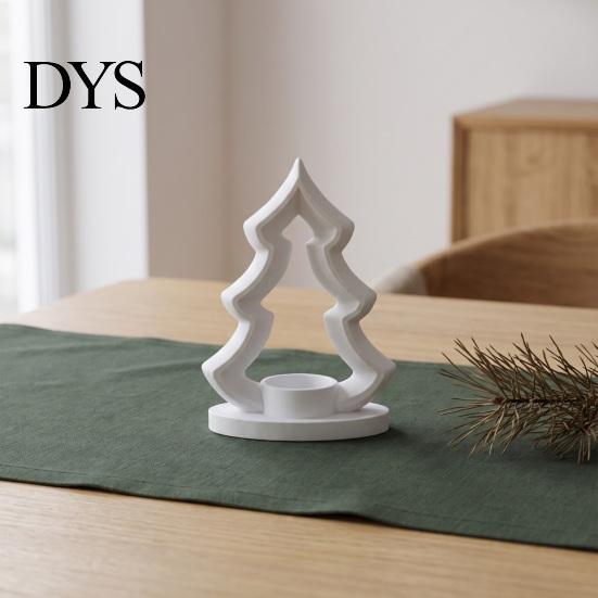 Minimalist Festive Accessory Christmas Tree Candle Holder, 3D Printed Tealight Stand, Rustic Indoor Holiday Ornament Farmhouse Dining Table