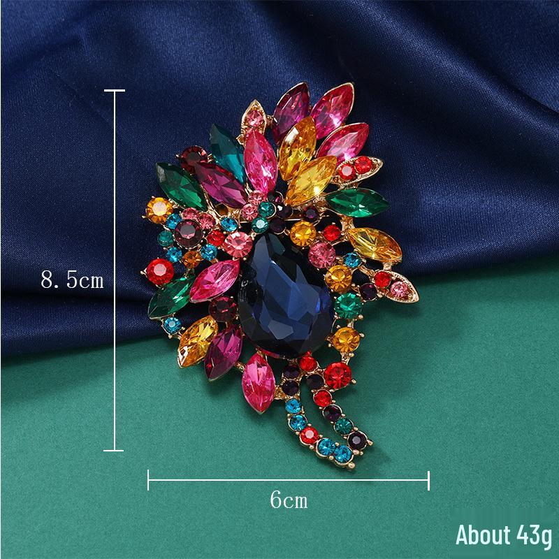 

Елегантна брошка-вінок з квіток баухінії - Ретро, інкрустована діамантами, вишуканий аксесуар