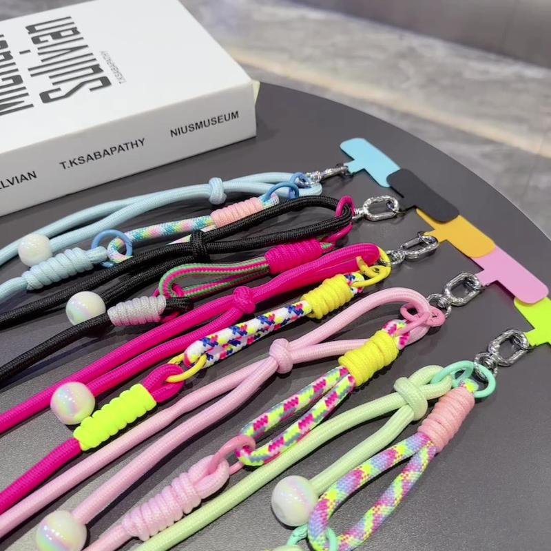 1Pcs Multi-Functional Adjustable Fancy Lanyard Simple Two-In-One Mobile Phone Lanyard Crossbody Strap Diy Wrist Short Rope