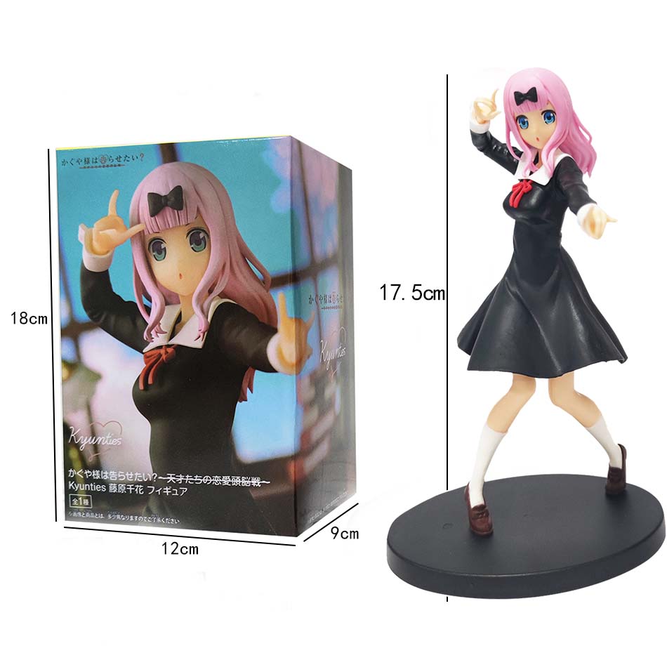 sold 18cm Anime Figure Love is War Fujiwara Chika Shinomiya Kaguya Kawaii Girl Action Figure Collectible Model Doll Toy Gift