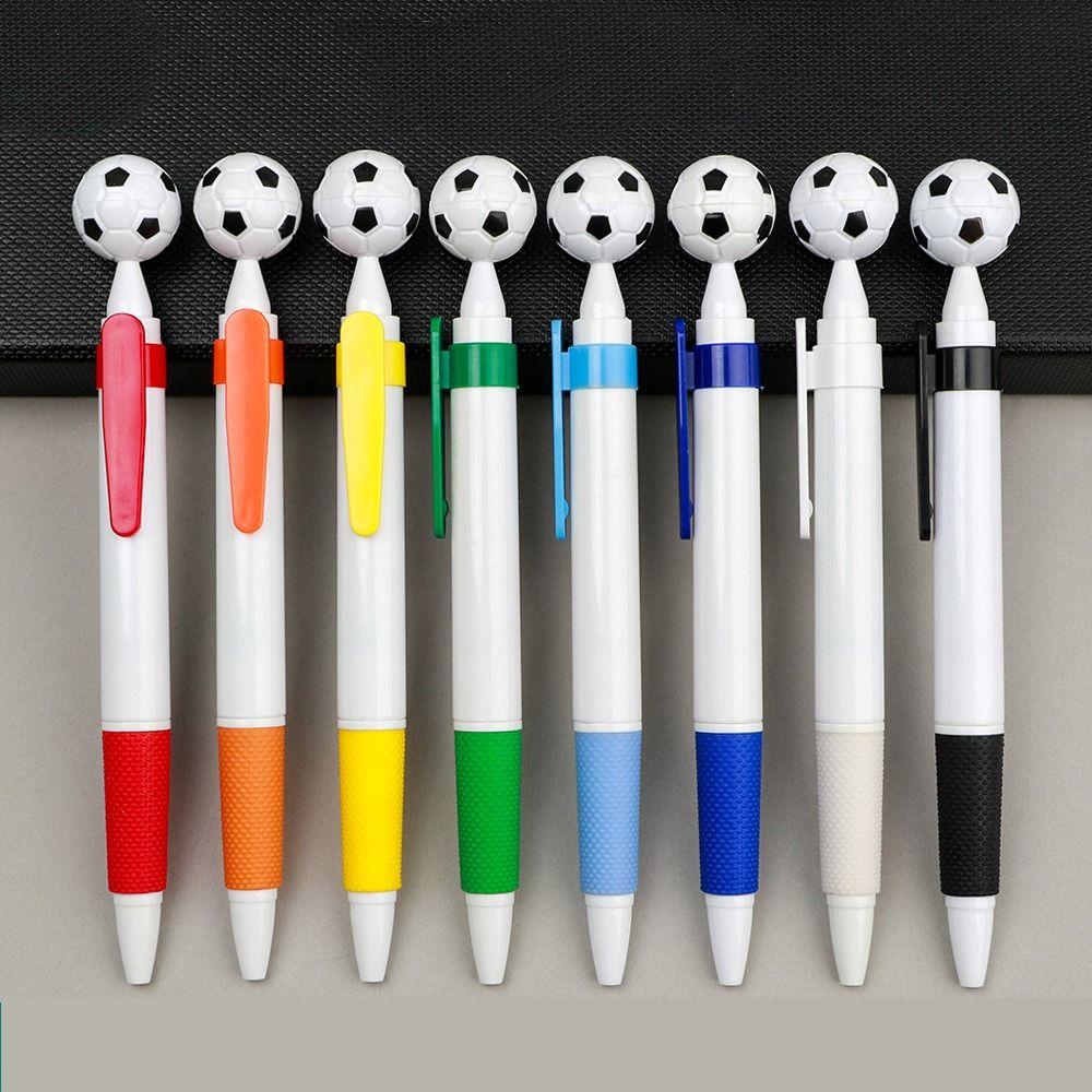 5pcs Smooth Writting Ballpoint Pen Soccer Shape Writing Pen Creative Press Pen Student