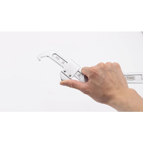 TONE Hook Spanner (Adjustable) FSA-105 Applicable Grooved Round Nut Diameter 35-105mm Total Length 278mm