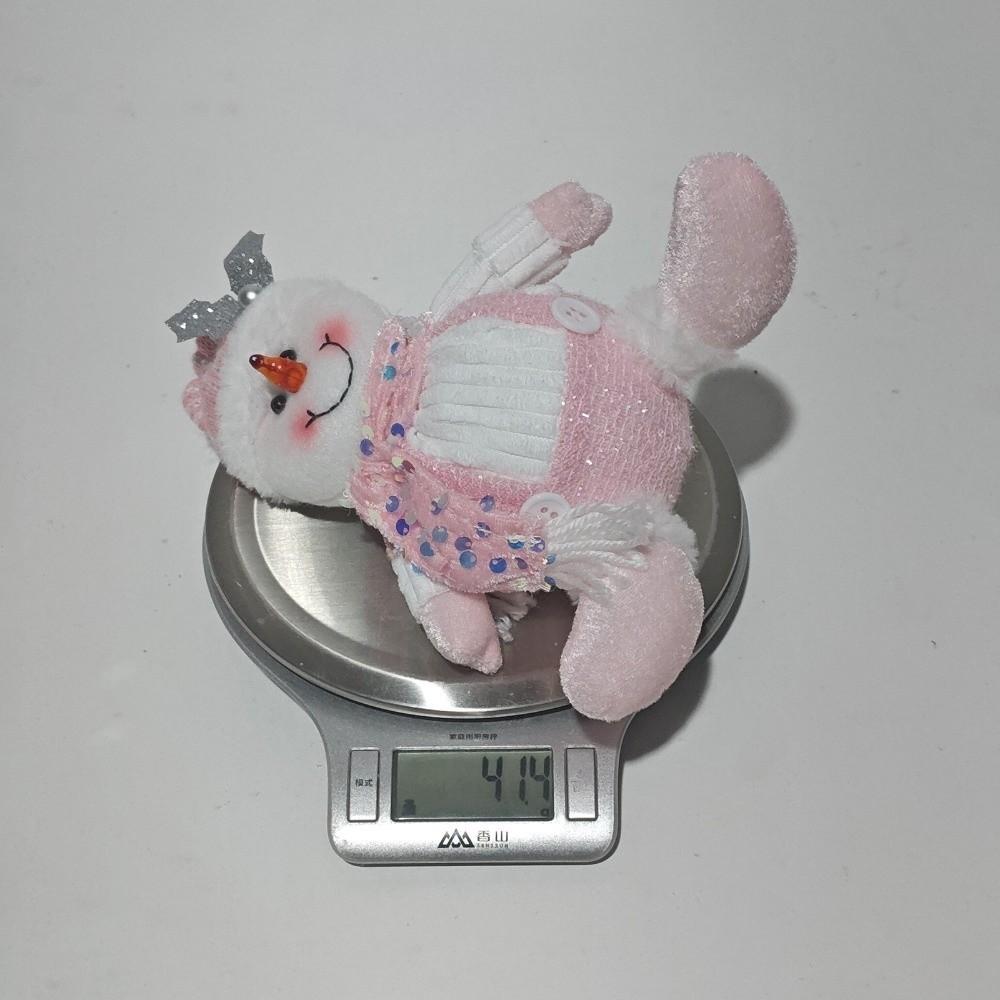 Pink Glitter Christmas Decorations Pendant Style Ornament Shape Snowman Pendant Glitter Finish Figurine Design Glitter Figurine