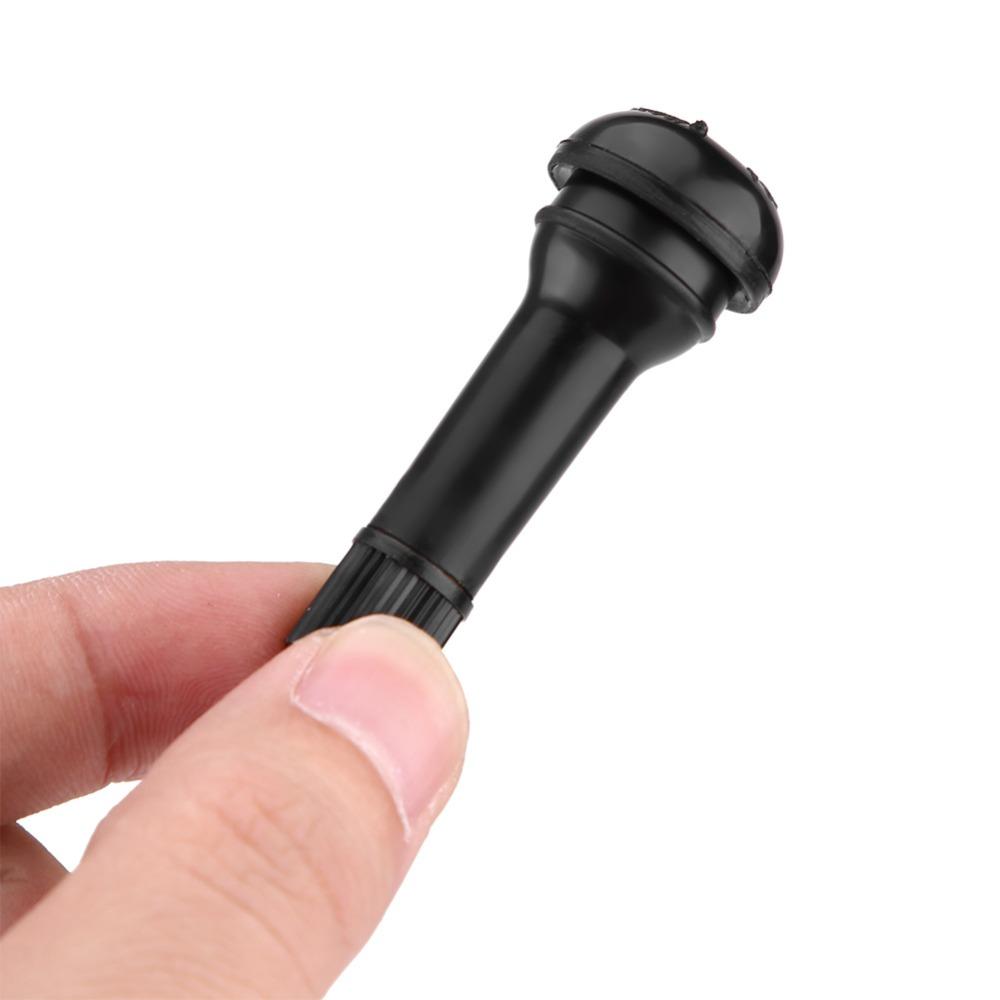 4PCS Rubber Wheel Valve Stem Black Vacuum Tire Valve Durable Tire Air Valve Car Tire Maintenance