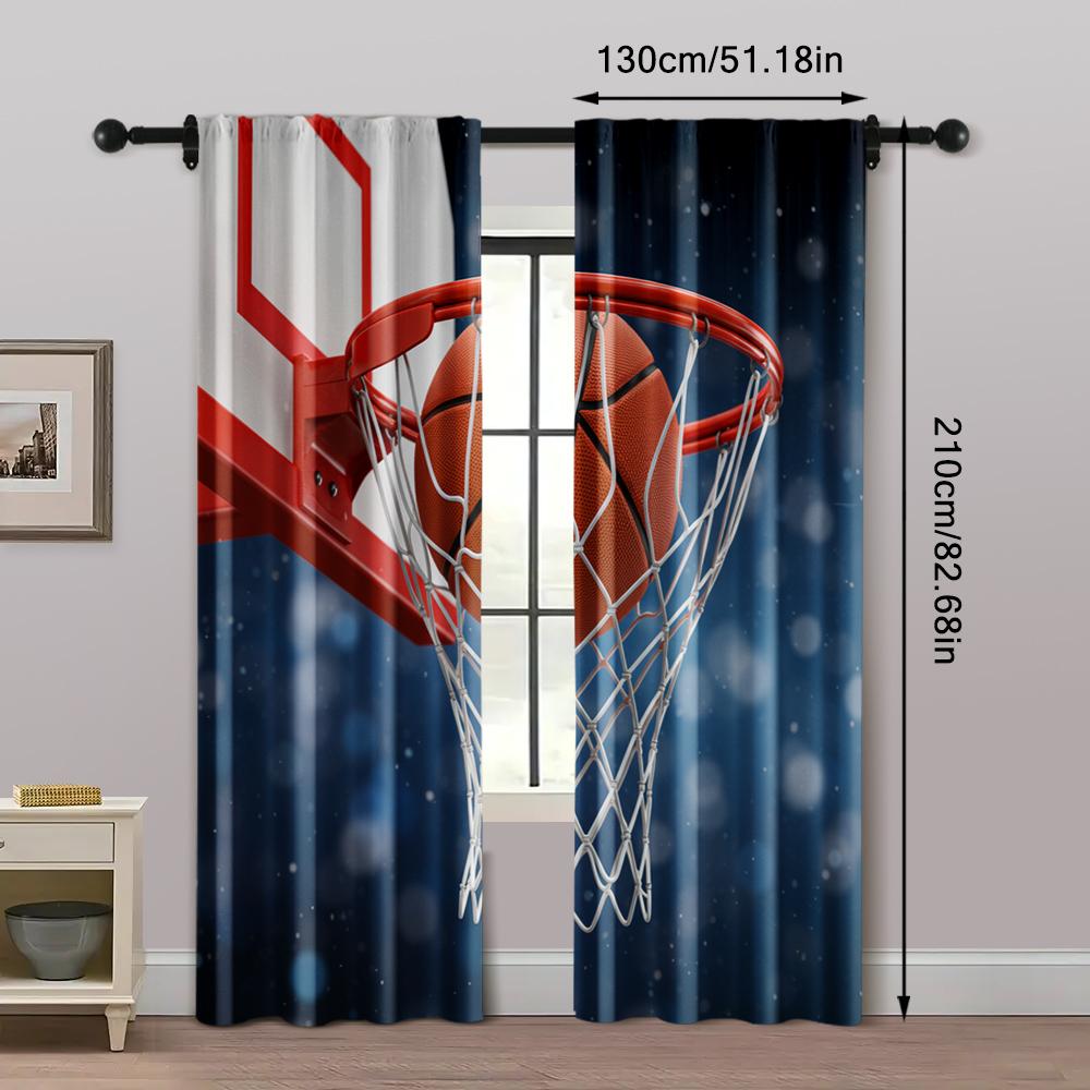 2ks, Závěsy basketbal Všestranná polyesterová tkanina, Bez elektřiny Slavnostní pozadí pro víceúčelové Různé akce