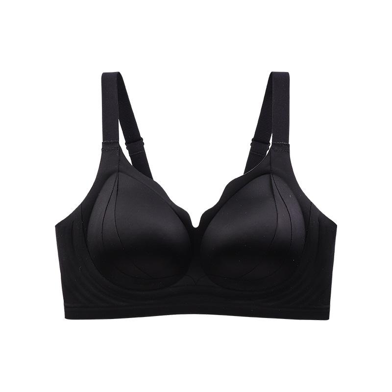 Camellia Fragrance Seamless Underwear Women's Small Breasts Gather Soft Support Lift Large Breasts Show Small Anti-sagging Bra Cover