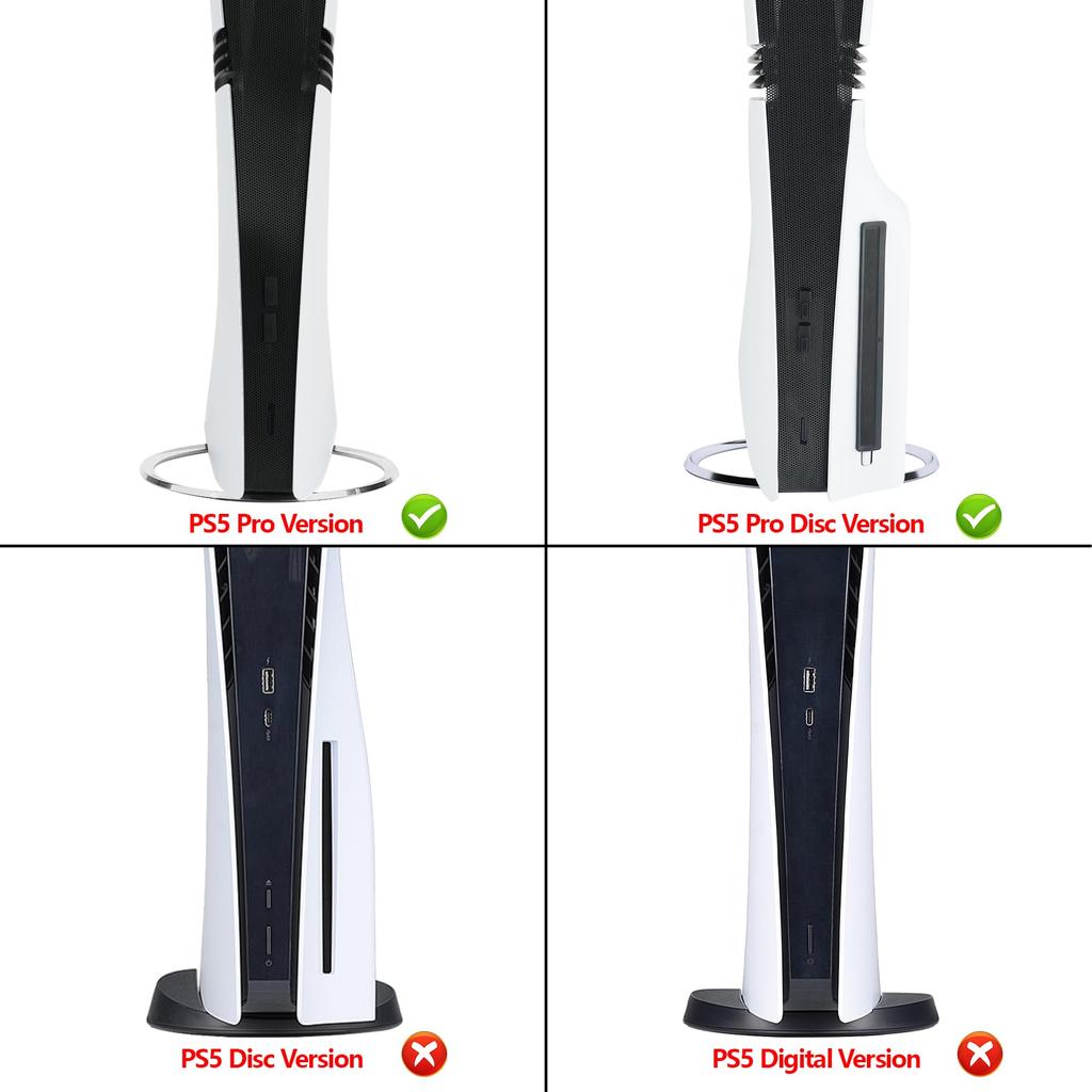 PlayVital PS5 Pro Dust Filter Silicone Plug Dustproof Accessory Port Easy Black & Set, (Includes Cover), Installation,