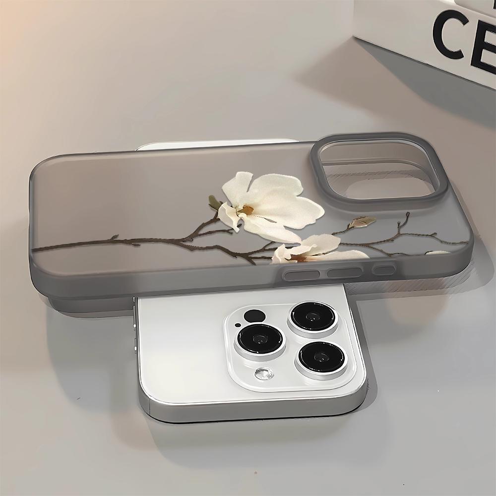 Branch With White Flowers Phone Case For IPhone 17 Case For IPhone 13 16 15 14 12 17 Pro Max 7 8 Aesthetic Floral Cover Fundas