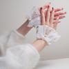 Perlen Schleife Spitze Manschette Abnehmbare Falsche Ärmelmanschetten Süßes Mädchen Armband Cosplay Schmuck
