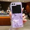 For Samsung Galaxy Z Flip 6 5 4 3 Case Luxury Oil Painting Flower Butterfly Hard Clear Folding Cover For Samsung Z Flip6 Flip5