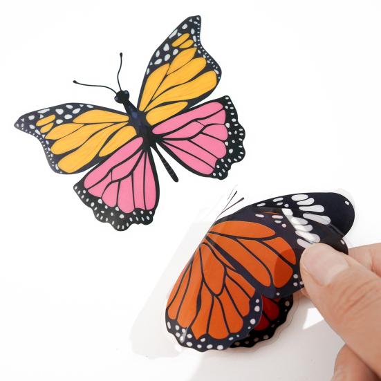 8 Sheets Spring Window Clings Butterfly Flower Hummingbird Window Decals to Prevent Bird Strikes Reusable Static Sticker for Glass Windows