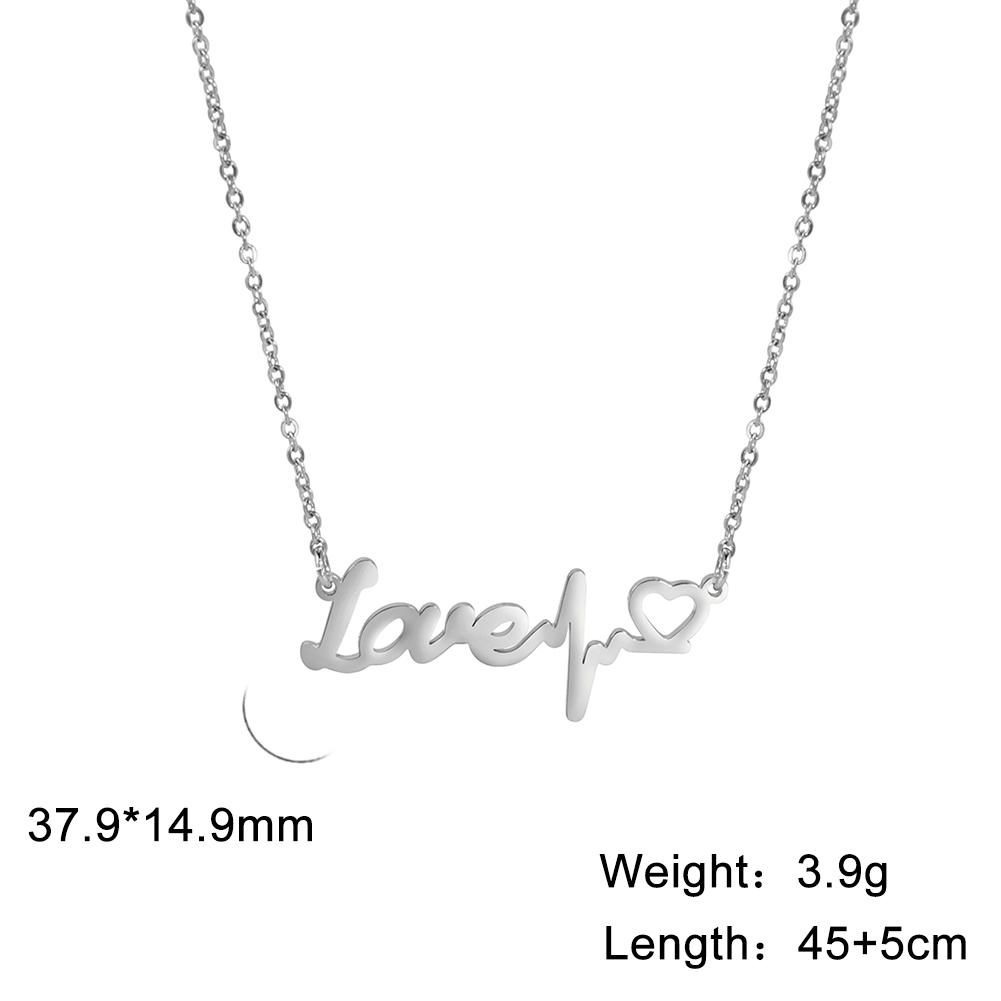 Lemegeton Mama Letter Necklace For Women Super Papa Mom Dad Pendant Stainless Steel Chain Choker Necklace Jewelry Mother's Day