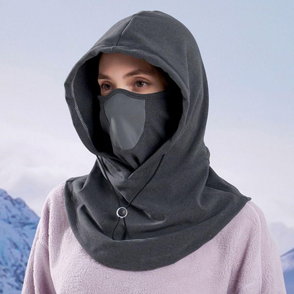 Waterproof Warm Pullover Hat Soft Winter Balaclava Simplicity Cycling Windproof Cap  Women's
