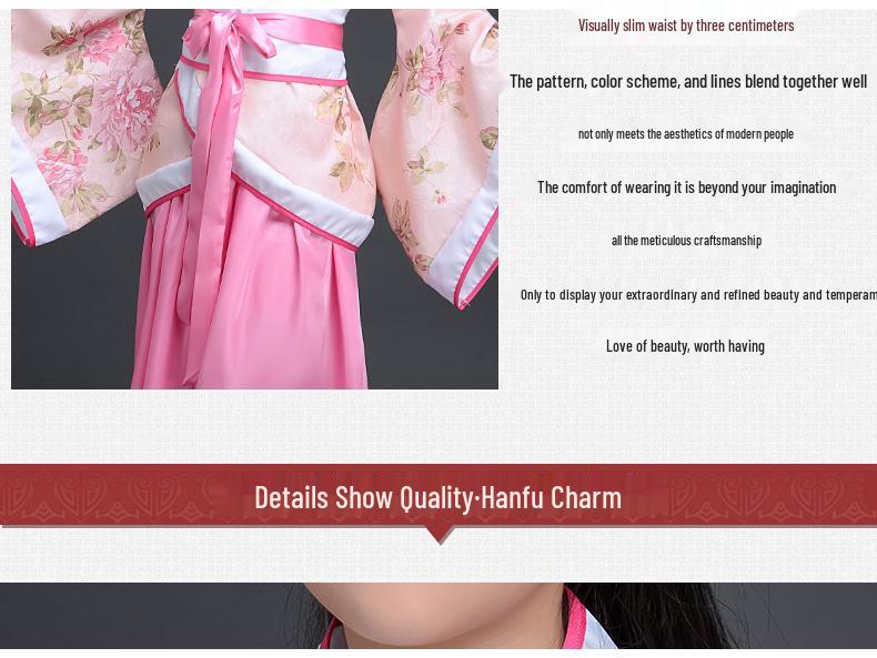Children's Hanfu Fairy & Guzheng Performance Costume - Women's New Tang Suit Style