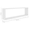 VidaXL Étagères cube murales 2 pcs Blanc 100x15x30 cm Aggloméré