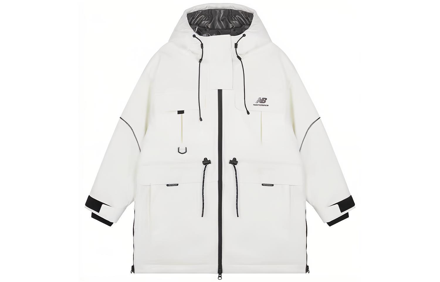 New Balance Down Jackets Women s White Hooded Moderate Other AWJ14367-NMC XL