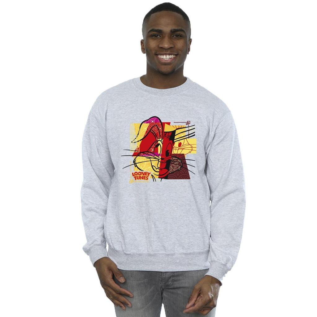 Looney Tunes Mens Bugs Bunny Rabbit New Year Sweatshirt