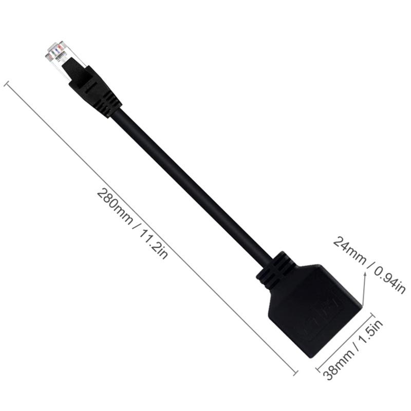 Hub Rj45 Gigabit Übertragung Netzwerkkartenadapter 1 Stecker auf 2 Buchsen Ethernet Splitter Zubehör Hohe Geschwindigkeit Cat5 Cat5E Cat6 Cat7