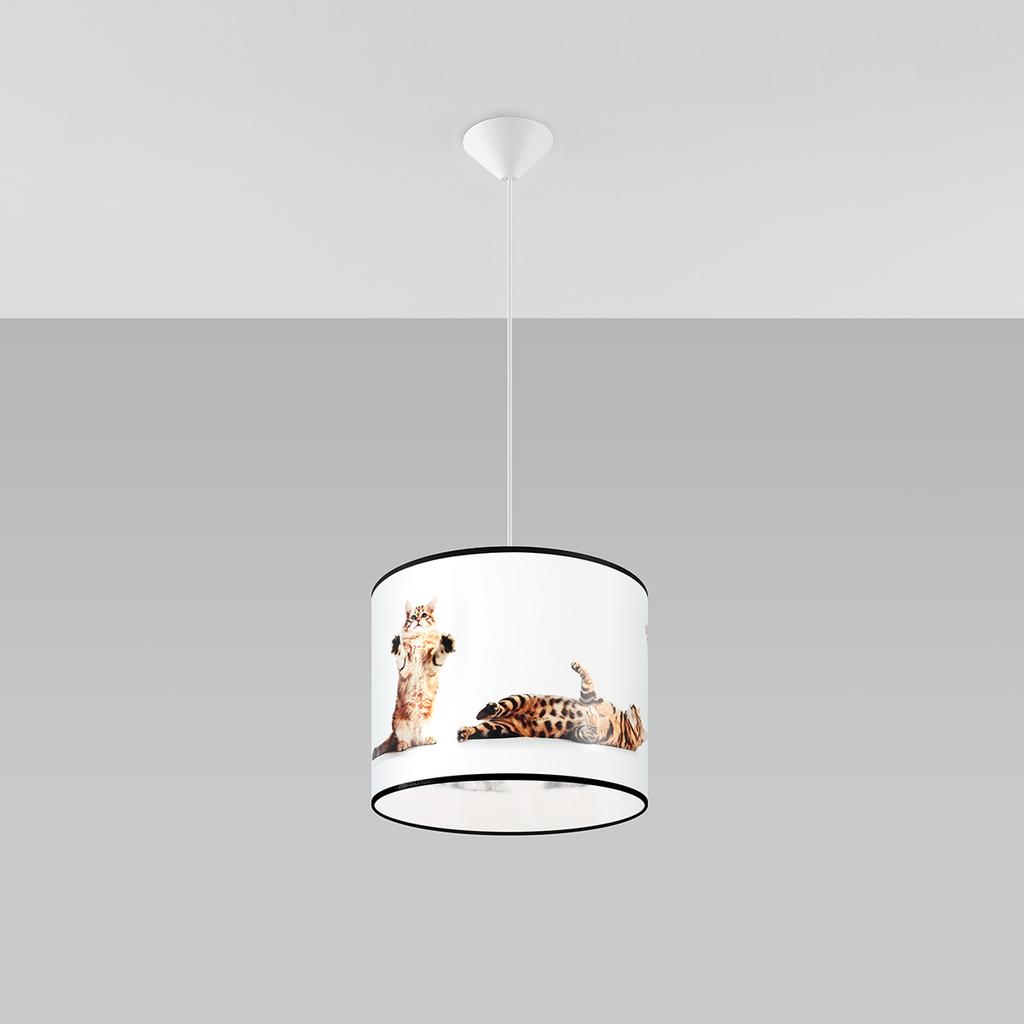 Lampa Wisząca Koty 1 E27 Wielokolorowy Sollux Sl.1420