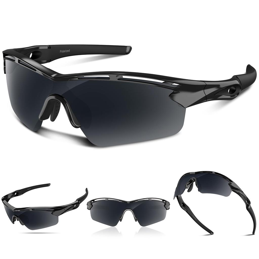 Rosemal TAC TR90 Polarized Sunglasses for Men and UV400 for and Tennis Women, Protection, Cycling, Hiking, Fishing, Baseball, Golf, Running, Driving,
