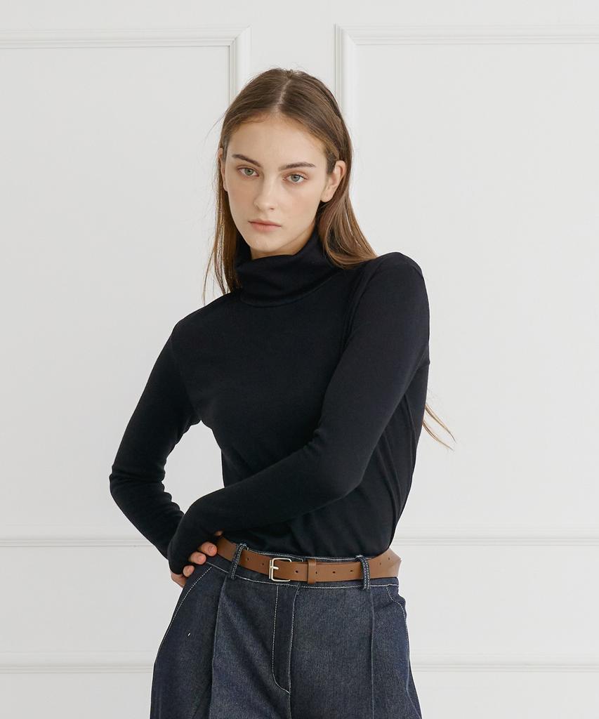BIBYSEOB Basic Turtleneck Black [T44]