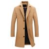 Herbst und Winter Herren Wollmantel Herrenbekleidung Koreanische Version Slim Fit Mittellanger und langer Trenchcoat Herren Wollmantel
