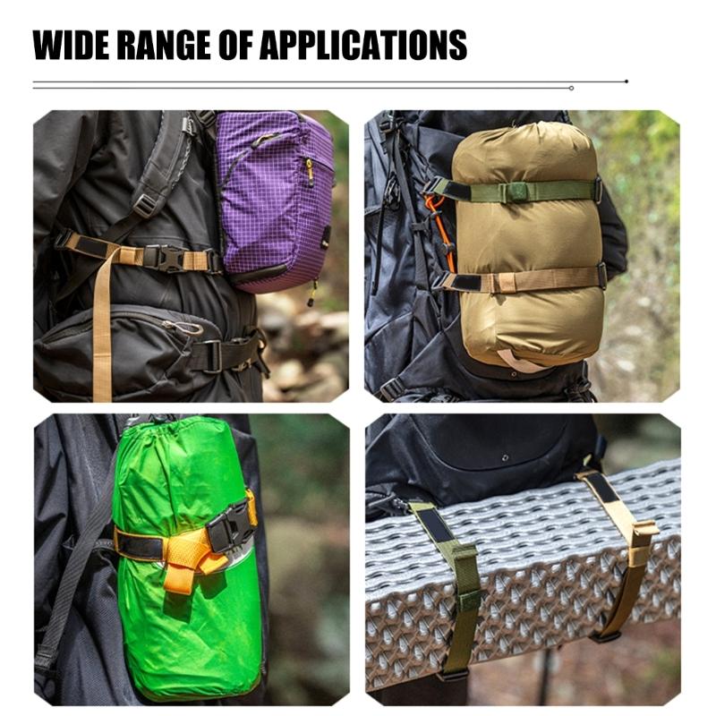 2lots Durability Travel Strap with Quickly Release Buckles Luggage Connectors Belt for Hiking Bags and Luggage Securing