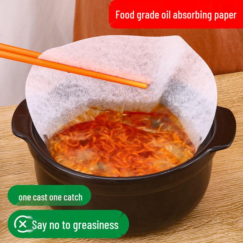 Oil Absorbing Paper for Cooking: Removes Oil from Soups & Fried Foods (100 Pieces)