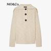 MO&Co. Lambswool Dropped Shoulder Knit Sweater