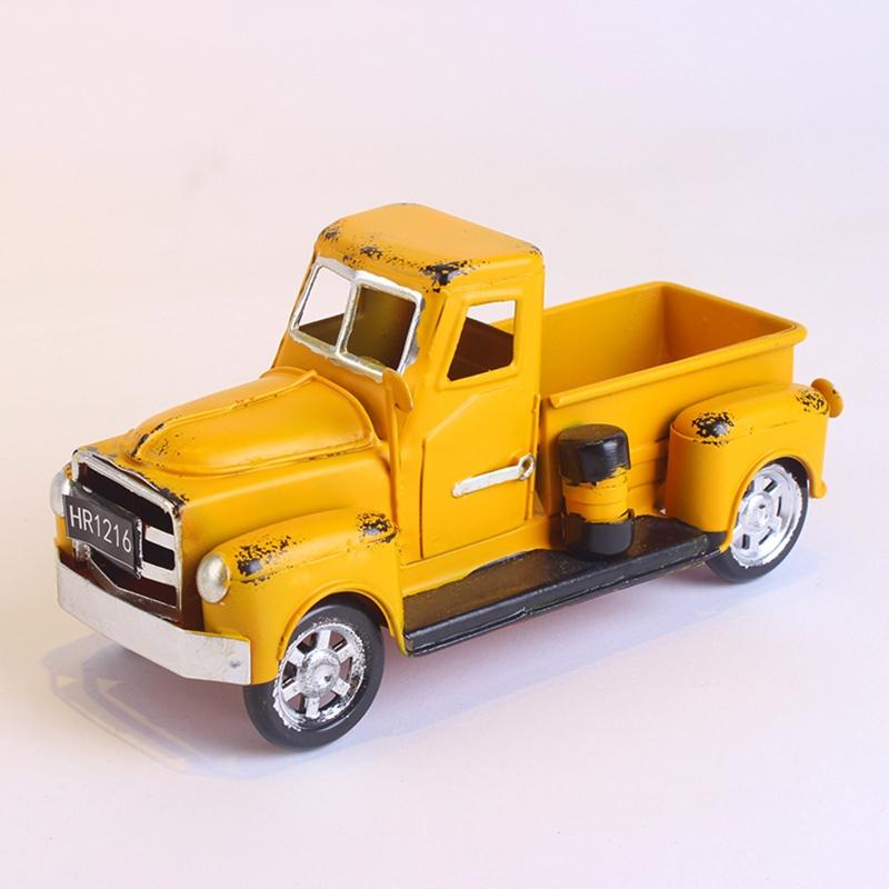 2022 Farmhouse Truck Floral Arrangement Decor Vintage Truck Resin Trucks Planter Antique Rustic Car Desktop Decoration