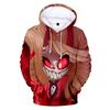 Hazbin Hotel Charlie Demon Face Graphic Hoodie, Men 3D Print Pullover Hooded Sweatshirt Long Sleeve Kangaroo Pocket Fan Merch Top
