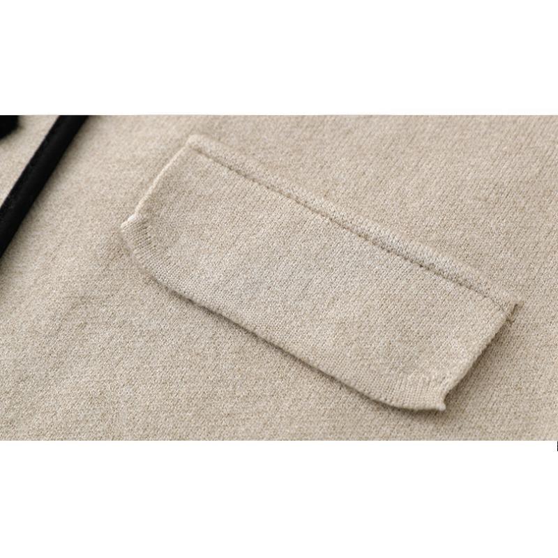 Damen Frühlings Lockerer Langarm-Strickjacken-Oberteil Lässige Jacke