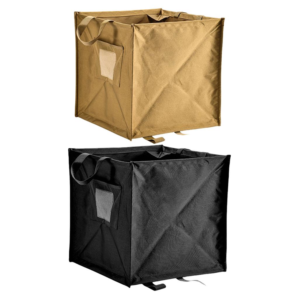 Large Capacity Trash Can for Backpacking Lawn Leaf Waste Storage Bag with Handle Foldable Camping Trash Organizer Bucket