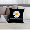Daisy P-PEACEMINUSONE Pillow Case Plush Fabric Soft Double Sided Print Sofa Cushion Cover Throw Pillow Covers