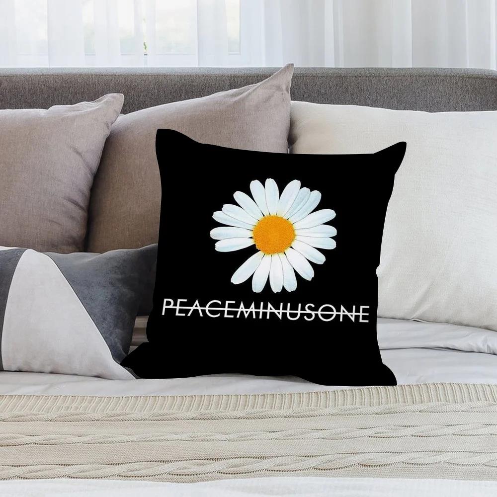 Daisy P-PEACEMINUSONE Pillow Case Plush Fabric Soft Double Sided Print Sofa Cushion Cover Throw Pillow Covers
