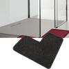 Absorbent L-shaped Chenille Bath Mat Washable Carpet Durable Corner Shower Mat  Bathroom