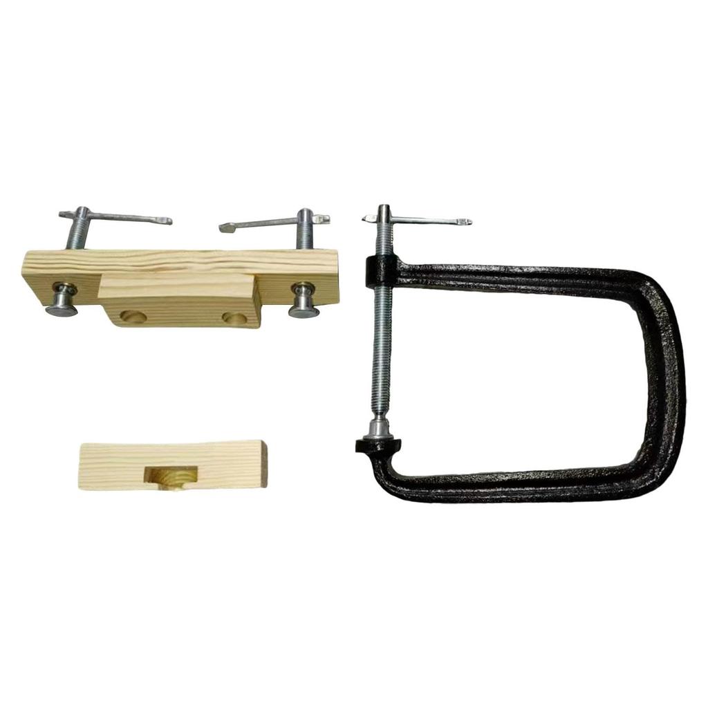 STARTIST Folk Acoustic Guitar Bridge Clamp, Acoustic Guitar Maintenance Clamp, Metal Professional Position Bridge Repair Tool, with Accessories